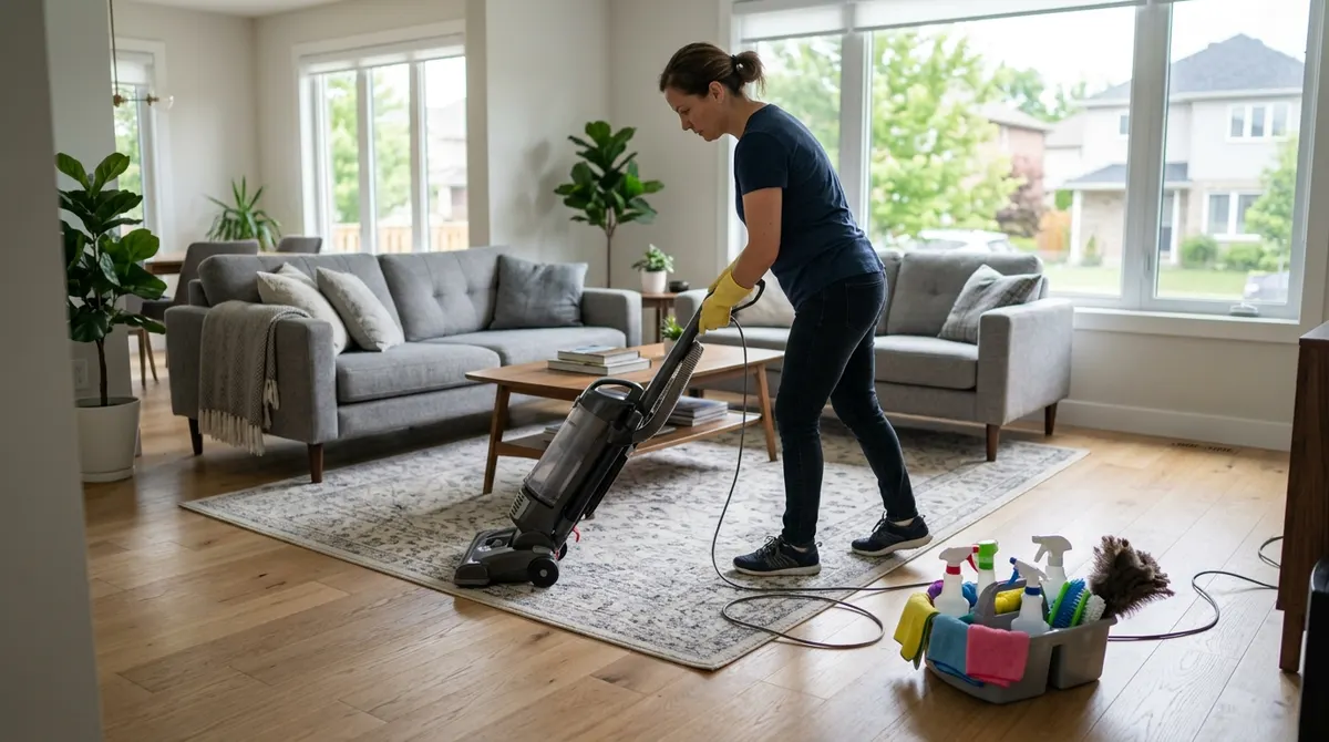 House cleaning service living room