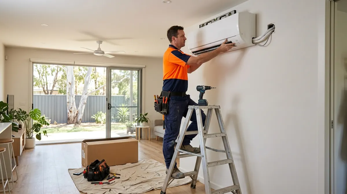 Split system ac installation